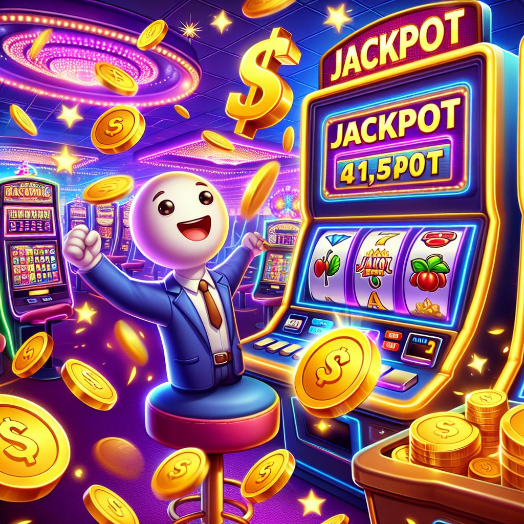 A177 slot machine characters with golden coins and jackpot symbols